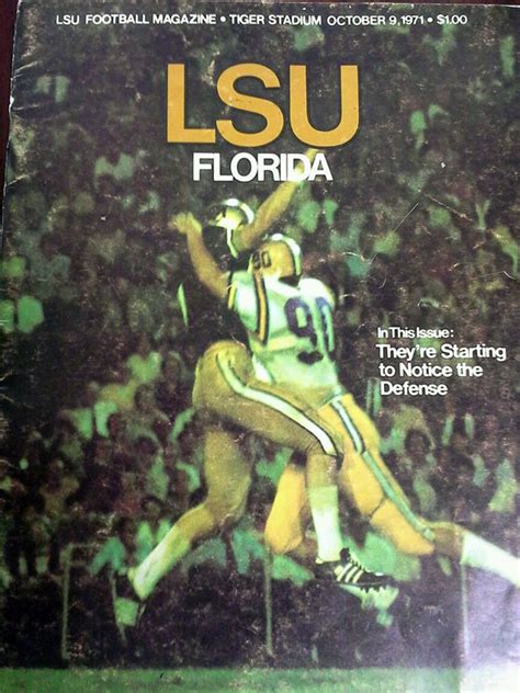 College Football Program LSU Tigers Vs Florida Gators October 9