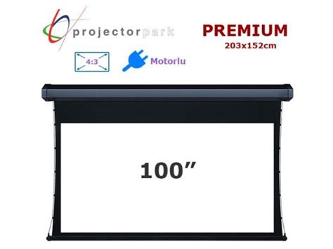 Projectorpark Premium Motorlu Projeksiyon Perdesi X Cm