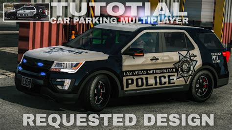 Police Car Tutorial Car Parking Multiplayer Youtube