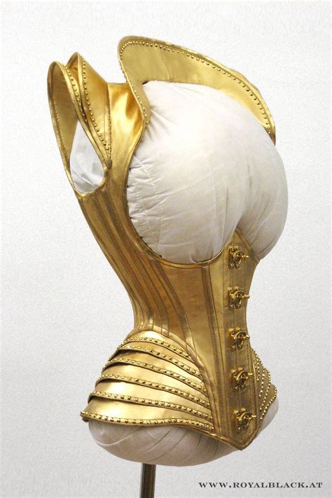 Gold Corset Corset Top Steampunk Costume Body Armor Fantasy Dress