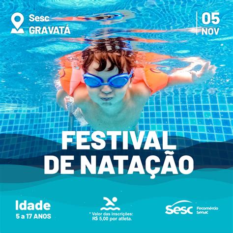 Sesc Gravatá realiza Festival de Natação Sesc PB