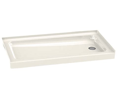 6030ABL R 60 X 30 Acrylic Alcove Left Hand Drain Shower Base In Biscuit