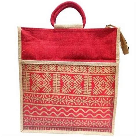 Red Base Prakriti Maitri Jute Printed Jumbo Shopping Bag At Rs