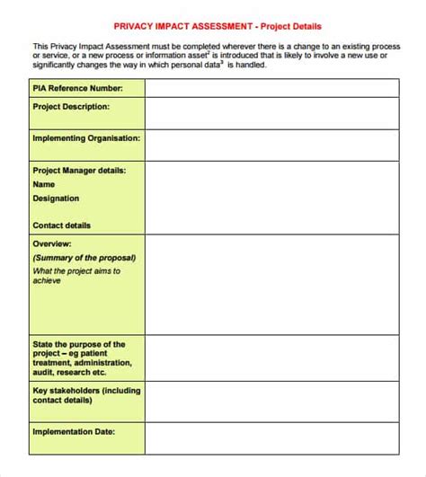 44 Free Impact Assessment Templates In Word Excel Pdf Formats