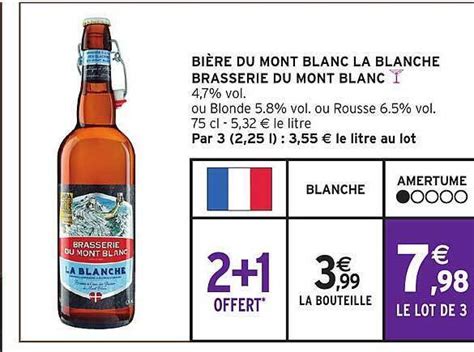 Promo Bière du mont blanc la blanche brasserie du mont blanc chez