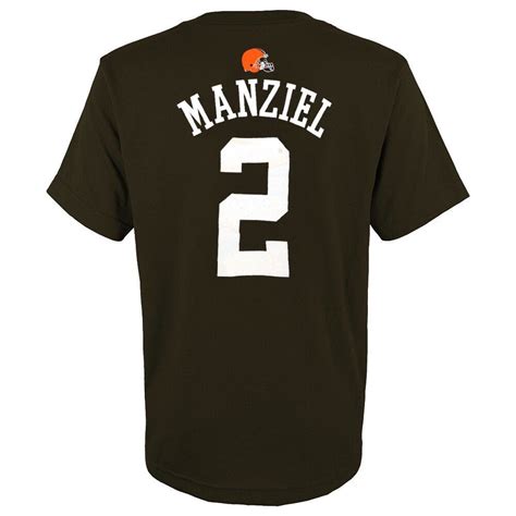 Johnny Manziel Nfl Cleveland Browns Mainliner Jersey Brown T Shirt