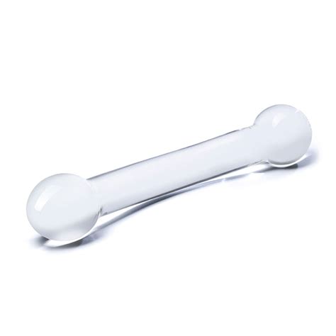 Gläs Curved szklane dildo