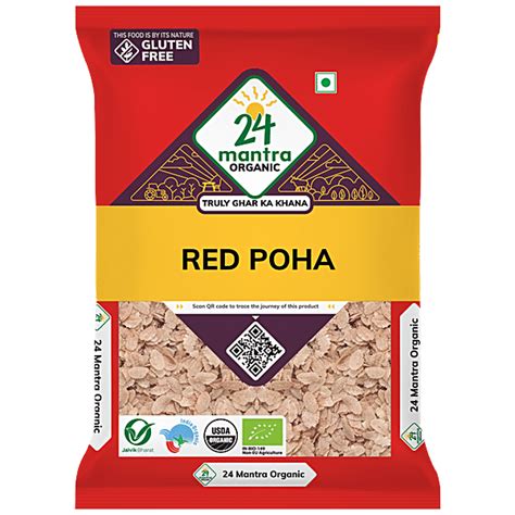 Buy 24 Mantra Organic Poha Red 500 Gm Pouch Online At Best Price Of