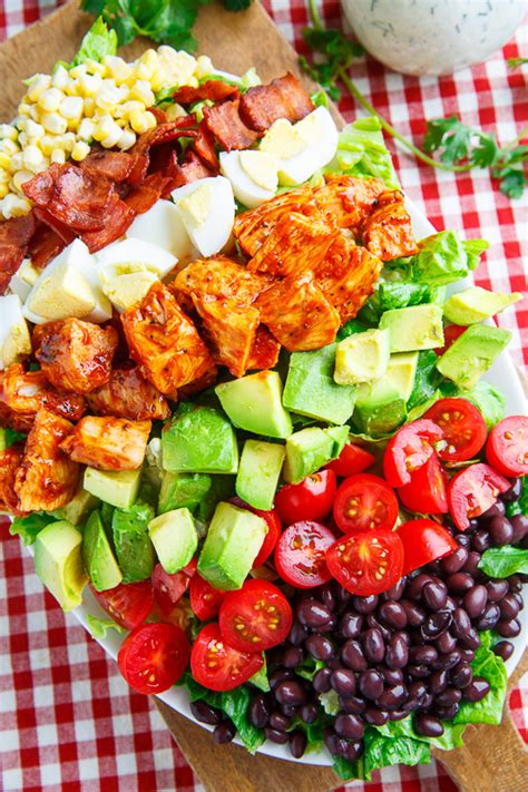 Bbq Chicken Cobb Salad With Cilantro Lime Ranch Dressing Closet Cooking