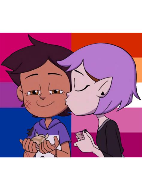 Lumity Kiss With Bisexual And Lesbian Pride Flags The Owl H Inspire Uplift