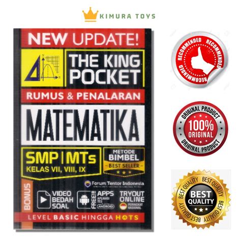 Jual Rumus Matematika Smp New Update The King Pocket Matematika Smp