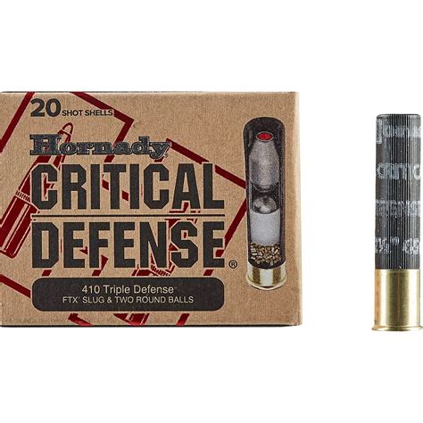 Hornady Critical Defense 410 Bore Shotshells 20 Rounds Academy