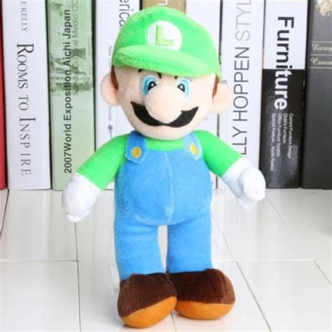 Giant Stuffed Luigi Plush Toy 40cm 16 inches | Toy Game World