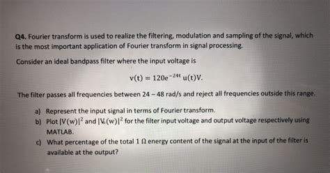 Fourier Transform Q3 Find The Inverse Fourier