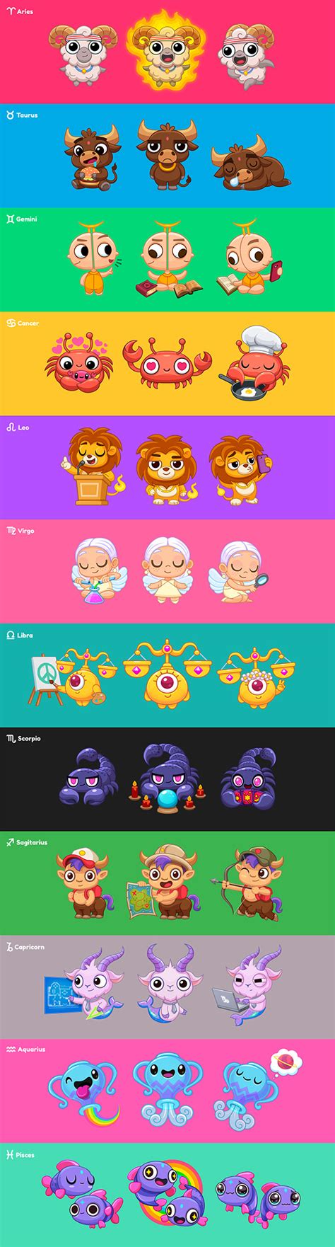 Zodiac Signs • Character Design on Behance