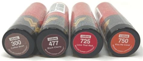 4 Revlon X Wonder Woman 1984 WW84 Super Lustrous Lipstick Sealed YOU