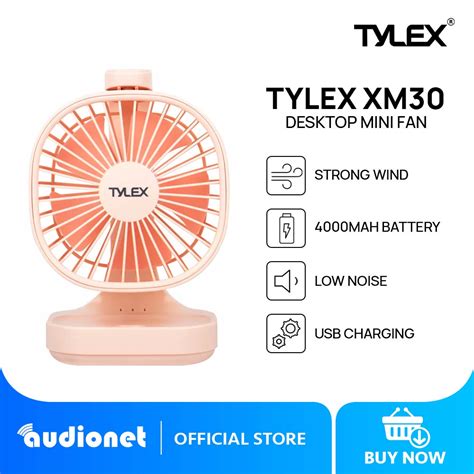 TYLEX XM30 Portable Desktop Mini Fan With 3 Gear Speed Adjustment Low