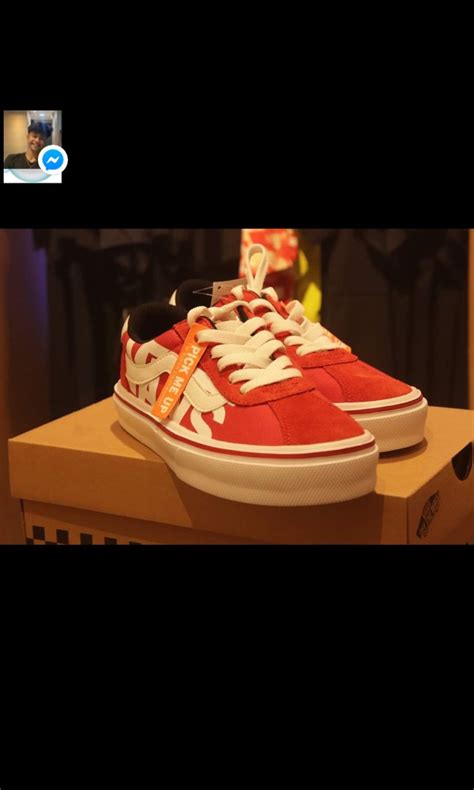 VANS CHECKERBOARD RED, Men's Fashion, Footwear, Sneakers on Carousell