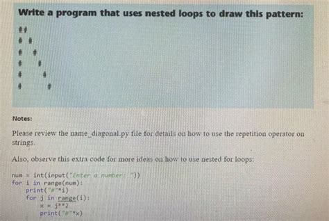 Solved Write A Program That Uses Nested Loops To Draw This