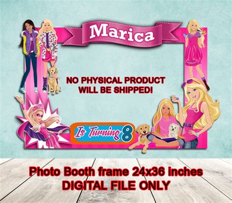 Barbie Photo Booth Frame Barbie Photo Booth Barbie Party Theme Decor