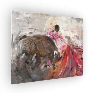 Spanish Bull Fighter Matador Painting Canvas Print Corrida Mexican