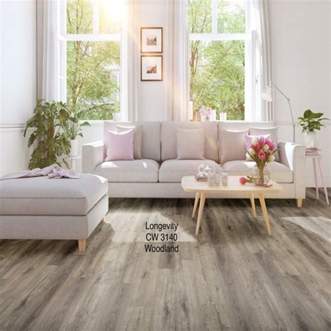 LONGEVITY Woodland Oak 4mm SPC Click Vinyl 1235x178mm 1mm Underlay