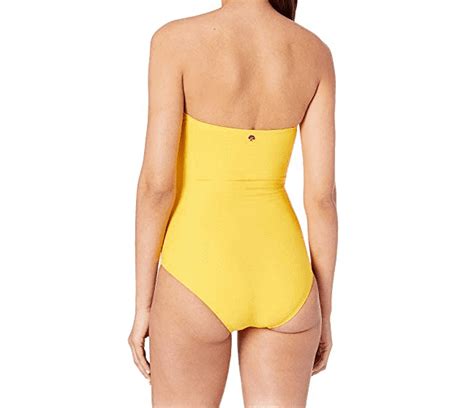 Kate Spade Limone Beach Tie Bandeau One Piece Swimsuit Womens Size Xl