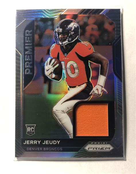 Panini Prizm Football Jerry Jeudy Rc Rookie Premier Silver Broncos