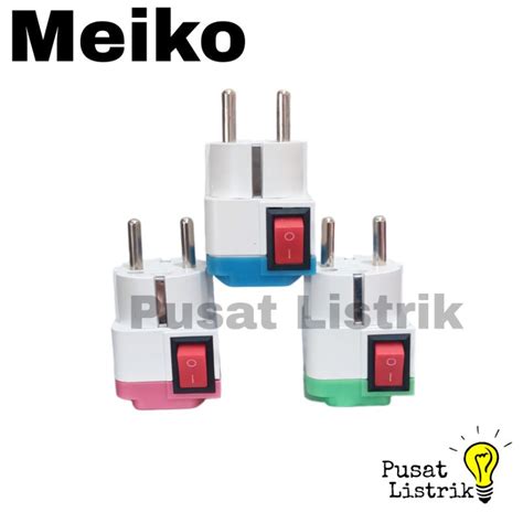 Jual Over Steker Saklar On Off Meiko Wanpro Universal Switch Warna