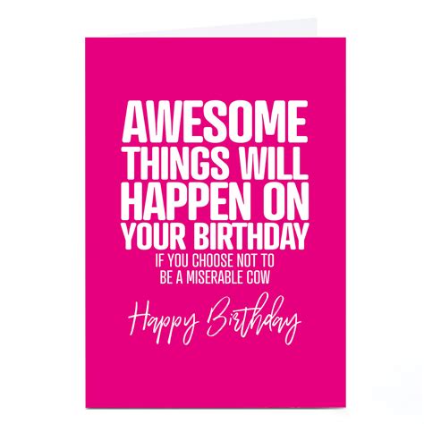 Buy Personalised Punk Birthday Card Awesome Things Will Happen For