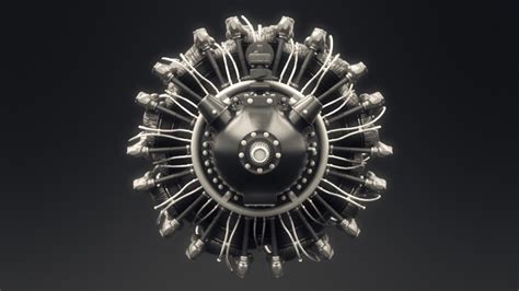 Radial Aircraft Engine // CGI Animation on Behance