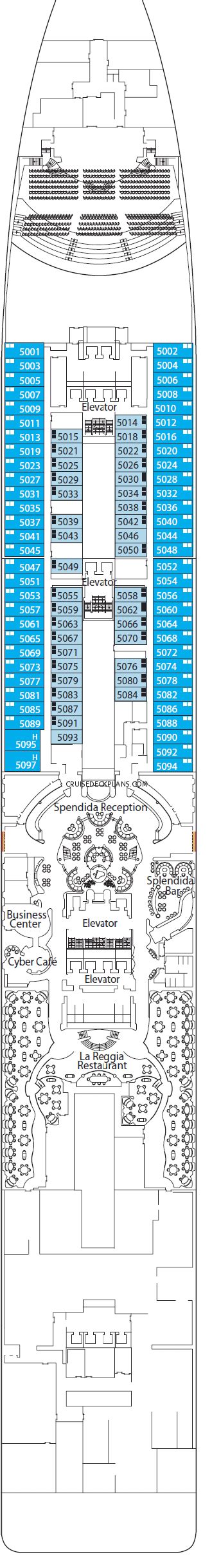 Msc Splendida Deck Plan