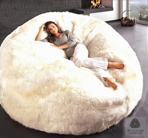 Fibre By Auskin The Best Giant Sheepskin Bean Bag Chair Giant Bean Bags Bean Bag Chair Giant