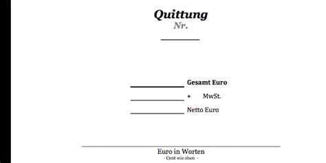 Kostenlos Quittung Als PDF Datei CONVICTORIUS