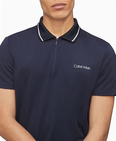 Calvin Klein Mens Move 365 Zip Polo Shirt Macys