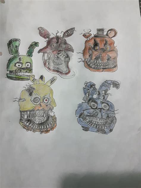 I draw the Nightmare Animatronics : r/fivenightsatfreddys