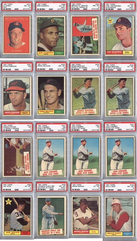 Lot Detail Topps Baseball Psa Graded Lot Of Loaded With Stars