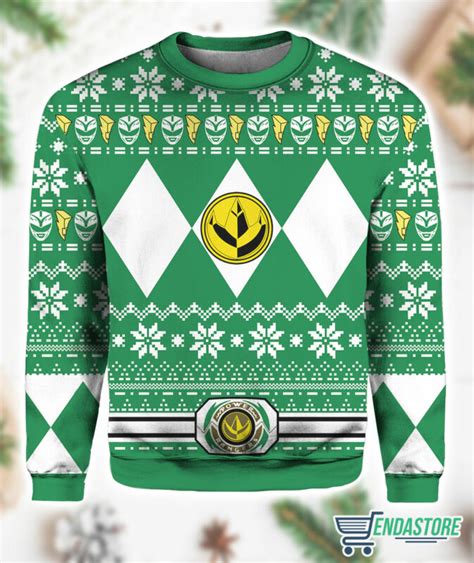 Mighty Morphin Green Ranger Power Rangers Ugly Christmas Sweater