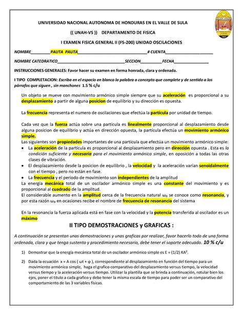 Examen 2017 Preguntas Y Respuestas UNIVERSIDAD NACIONAL AUTONOMA DE