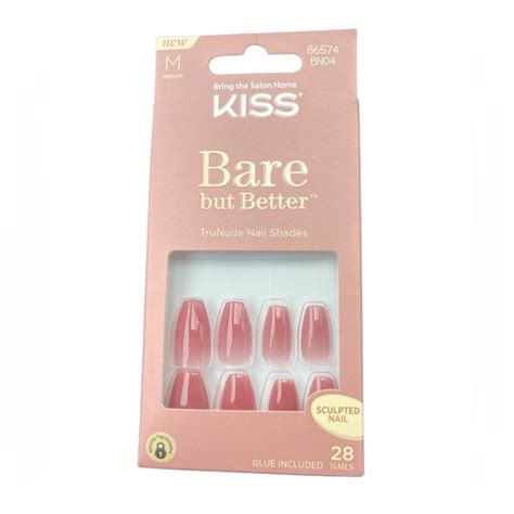 Kiss Skincare Bare But Better Sculpted Trunude Fake Nails Nude