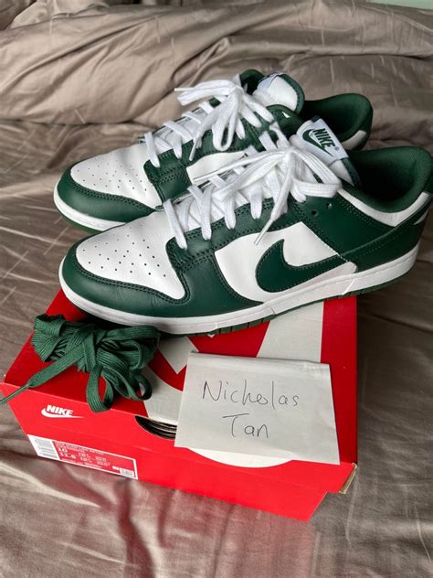 Nike Dunk Low Spartan Green Men S Fashion Footwear Sneakers On Carousell