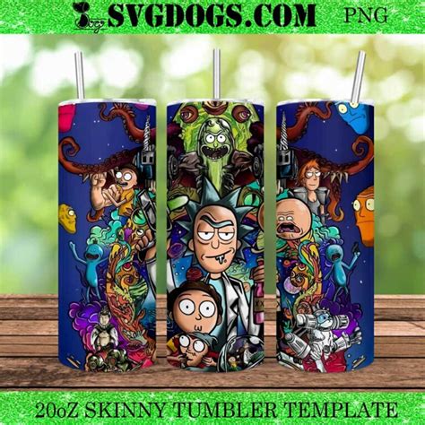 Rick And Morty 20oz Tumbler Wrap Png File