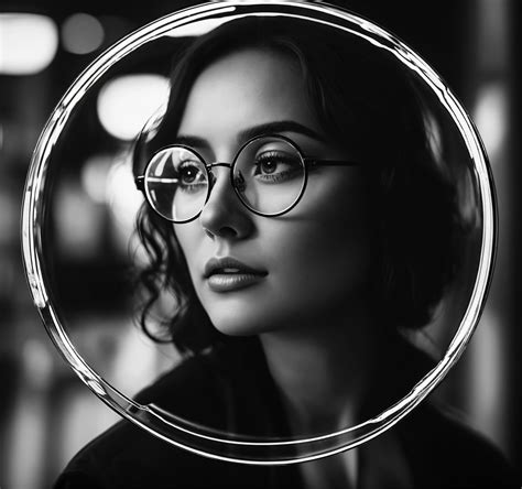 Lexica Ultra Detailed Women 65 Years Glasses Clear Looking Through