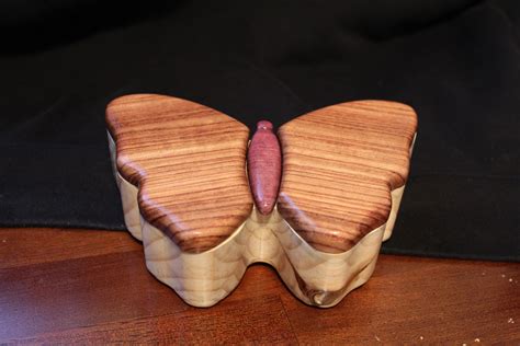 SOLD Beautiful Butterfly Bandsaw Box Made From Pine Padauk And