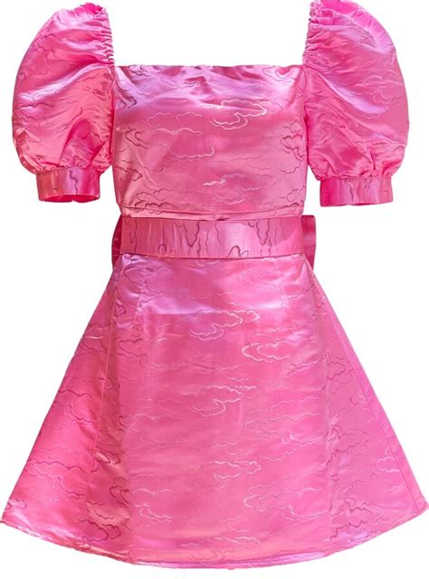 Madeleine Simon Studio Ballerina A Hot Pink Barbiecore Satin Dress