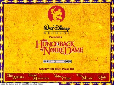 The Hunchback Of Notre Dame Soundtrack Press Kit Disney Free