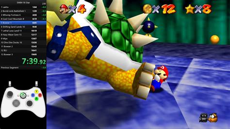 Super Mario 64 16 Star Speedrun In 18 34 Youtube