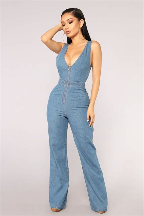 Feel The Funk Denim Jumpsuit Denim Jumpsuit Denim Jumpsuit Fashion