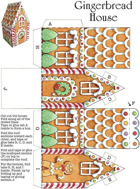 Gingerbread House Template Stencils And Templates Pinterest House