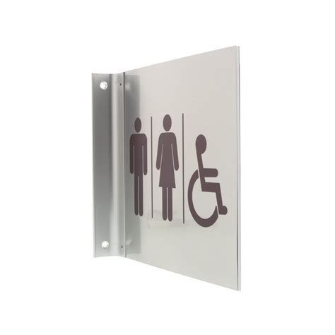 Double-sided Projection Mount Restroom Sign - Identity Group